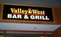 Backlit wall sign