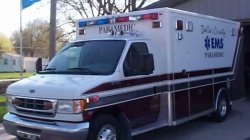 ambulance lettering, Dallas County EMS, Adel, Iowa