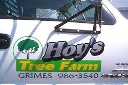 Pickup lettering, Hoy's Tree Farm, Grimes, Iowa
