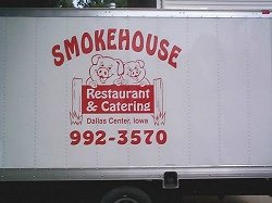Truck Lettering, logo design, graphics, Smokehouse, Dallas Center, Iowa